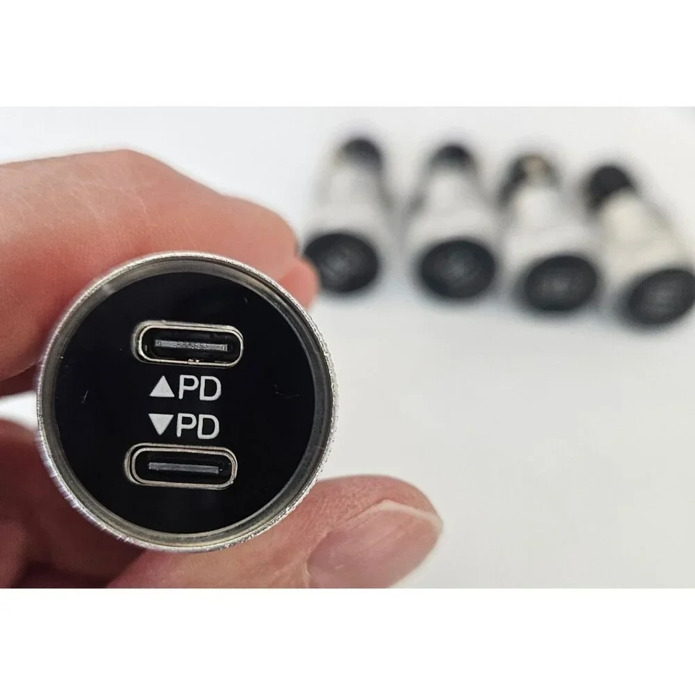 5 Pc 40W Dual PD Car Charger Adapter Fast Charging Type USB C Quick Charger